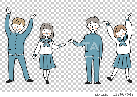 一男一女用手引導，另一男一女雙臂伸直向上指──第一組 138667048