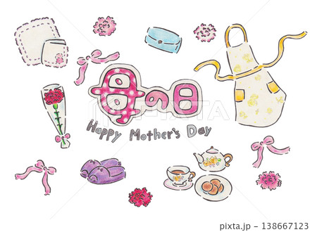 母の日の素材イラスト 138667123
