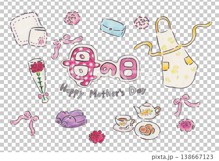母の日の素材イラスト 138667123
