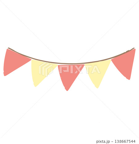 ふわふわパステルバースデー｜三角のガーランド　幼稚園・保育園向け 138667544