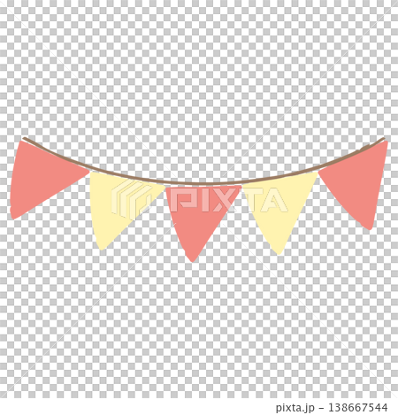 ふわふわパステルバースデー｜三角のガーランド　幼稚園・保育園向け 138667544