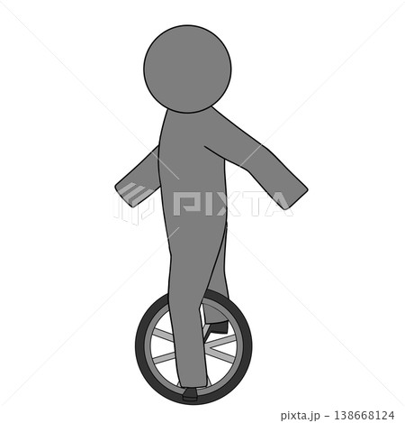 一輪車に乗る 138668124