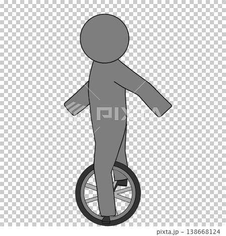 一輪車に乗る 138668124
