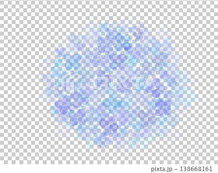 Watercolor blue and purple hydrangeas. Suitable as a backdrop for the rainy season, Mother's Day, Father's Day, or weddings. 138668161