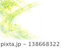新緑と風の流れを描いた爽やかな背景イラスト　AI 138668322