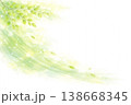 新緑と風の流れを描いた爽やかな背景イラスト　AI 138668345