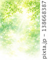 新緑と木漏れ日のやさしい背景イラスト　AI 138668387