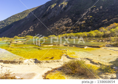 Huanglong National Park in Huanglong, Sichuan,China 138668654