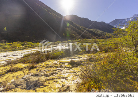 Huanglong National Park in Huanglong, Sichuan,China 138668663