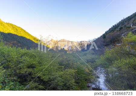 Huanglong National Park in Huanglong, Sichuan,China Huanglong National Park in Huanglong, Sichuan,China 138668723