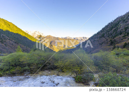 Huanglong National Park in Huanglong, Sichuan,China Huanglong National Park in Huanglong, Sichuan,China 138668724