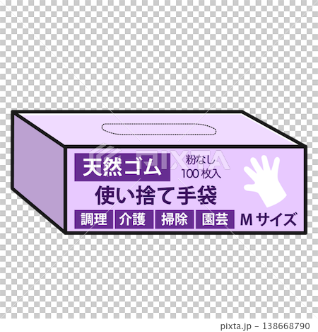 Disposable glove package (natural rubber, size M) 138668790