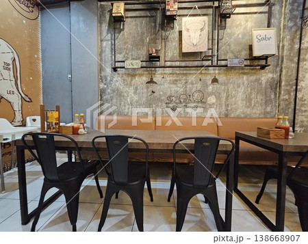interior of a cafe interior of a cafe 138668907