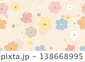 カラフルなお花の背景イラスト 138668995