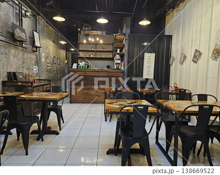 this is interior of a cafe, as one famous cafe in Jakarta city  138669522