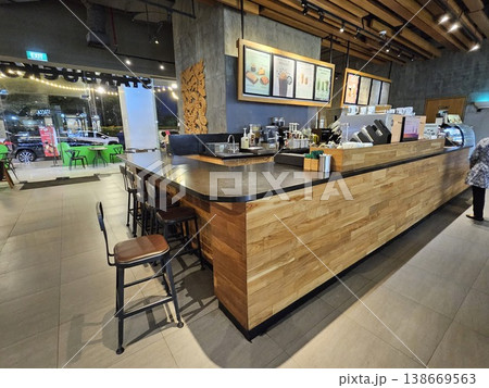 this is interior of a cafe, as one famous cafe in Jakarta city  138669563