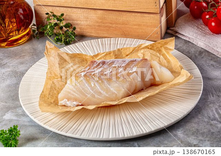 Raw cod fish fillet for cooking 138670165