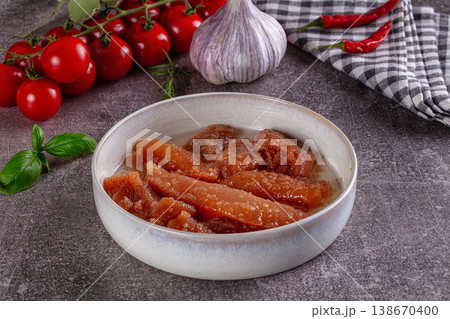 Salted herring roe for snack 138670400