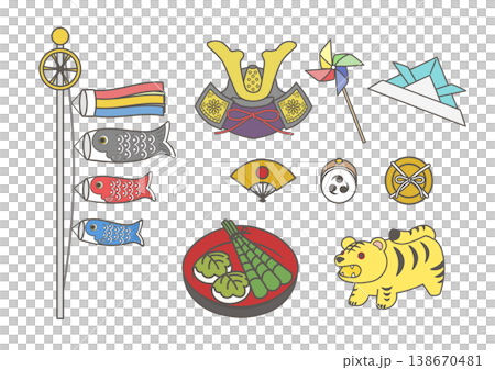 端午の節句のイラストセット 138670481