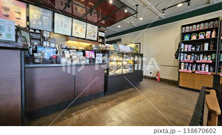this is food and drink display at cafe restaurant. this is food and drink display at cafe restaurant. 138670602