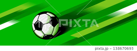 International Football Event Banner with Modern soccer Graphic Style 138670693