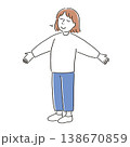 深呼吸をする女性 138670859
