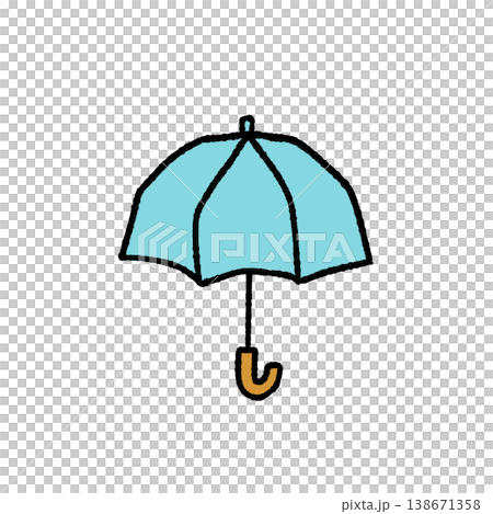 手繪雨傘插圖 手繪雨傘插圖 138671358