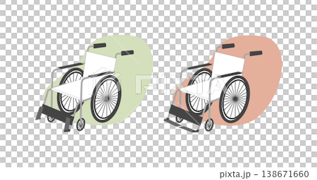 Wheelchair illustration set Wheelchair illustration set 138671660