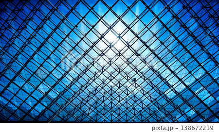 Abstract geometric ceiling in office center. Details of modern architecture. Building abstract. Building background. Abstract geometric ceiling in office center. Details of modern architecture. Building abstract. Building background. 138672219