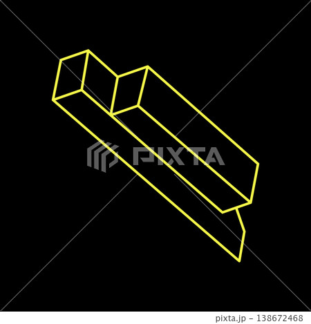 Escher style. Impossible objects. Line geometric shape. Optical illusion figure. Optical art. Escher style. Impossible objects. Line geometric shape. Optical illusion figure. Optical art. 138672468