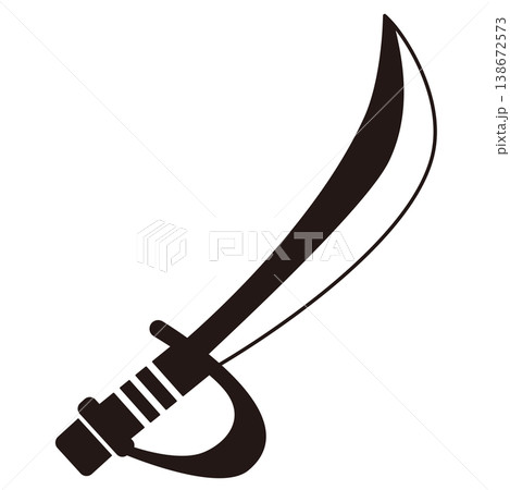 ファンタジー海賊の剣のゲームアイコン素材（RPG・UI対応） 138672573
