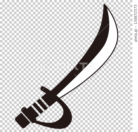 ファンタジー海賊の剣のゲームアイコン素材（RPG・UI対応） 138672573