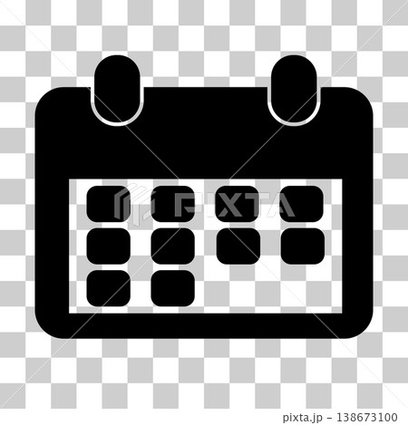 Calendar icon on transparent background. Calendar sign. Simple calendar. flat style. 138673100