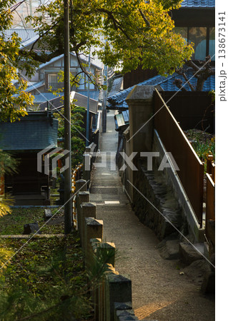 冬の瀬戸内　広島県尾道市　情緒ある坂の街 138673141