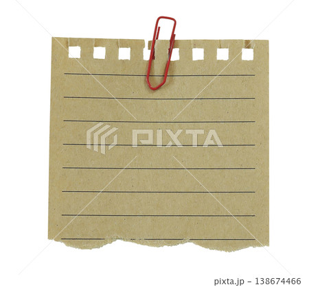 Piece of ripped torn brown lined paper isolated on transparent background. Branding stationery mockup. Empty message note reminder card template. Scrapbook element. Business office graphic object Piece of ripped torn brown lined paper isolated on transparent background. Branding stationery mockup. Empty message note reminder card template. Scrapbook element. Business office graphic object 138674466