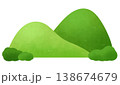 シンプルなふたつの山のイラスト 138674679
