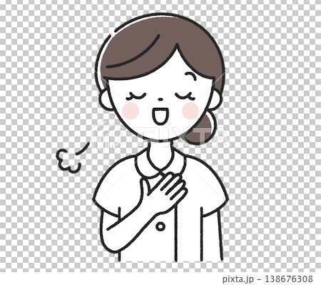 安心する女性看護師 安心する女性看護師 138676308