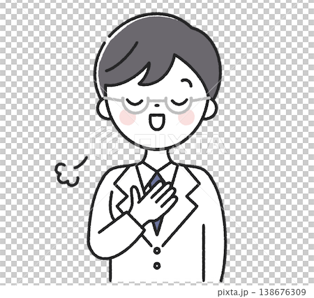 安心する男性医師 安心する男性医師 138676309