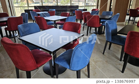 This is interior of cafe store with chair and table This is interior of cafe store with chair and table 138676997