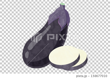 手描き風のなすのベクターイラスト 手描き風のなすのベクターイラスト 138677010