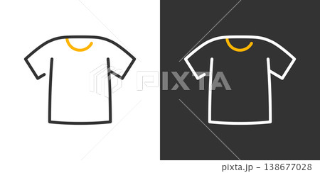 シンプルなTシャツアイコン シンプルなTシャツアイコン 138677028