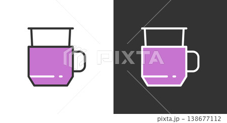 シンプルなコーヒーアイコン シンプルなコーヒーアイコン 138677112