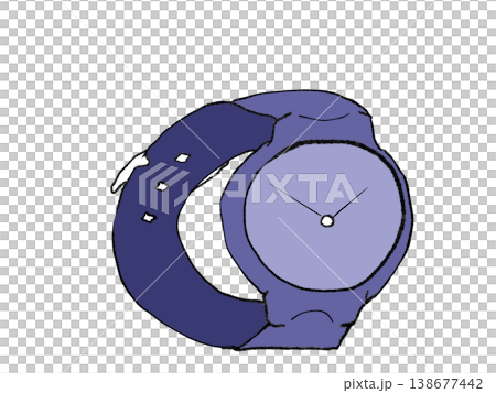Simple wristwatch illustration Simple wristwatch illustration 138677442