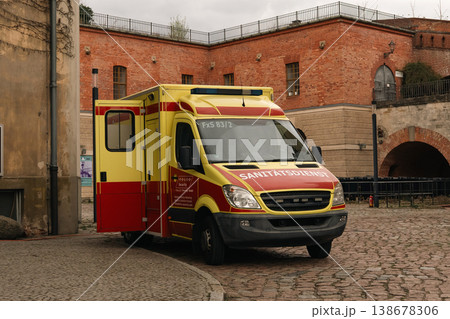 Medical service vehicle parked at Citadel Spandau in Berlin 138678306