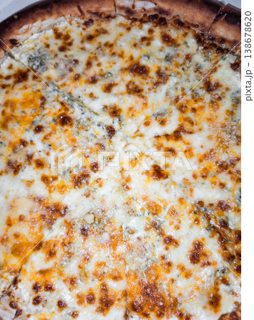 Four cheese pizza baking in prague restaurant Four cheese pizza baking in prague restaurant 138678620
