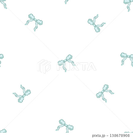 Seamless Bow Pattern Cross Stitch Embroidery Minimal Luxury Baby Nursery Soft Background Vector Seamless Bow Pattern Cross Stitch Embroidery Minimal Luxury Baby Nursery Soft Background Vector 138678908