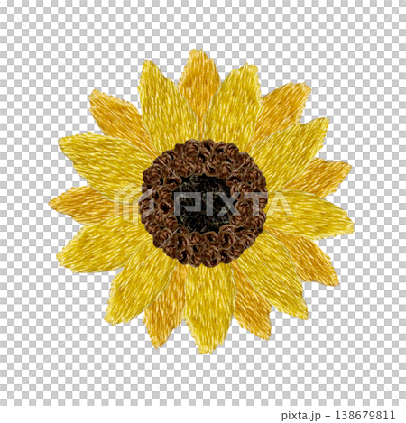 【向日葵】手工刺繡插畫材料 【向日葵】手工刺繡插畫材料 138679811