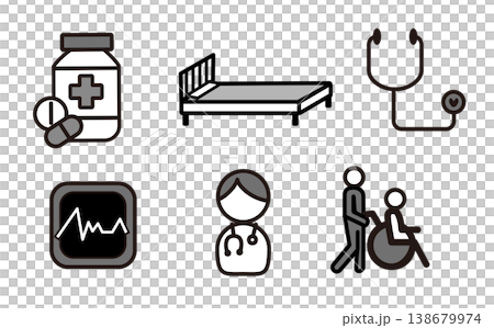 Simple line icon set for medical and nursing care (monoline) Simple line icon set for medical and nursing care (monoline) 138679974