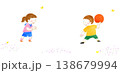 ドッジボールをする子どもたち 138679994