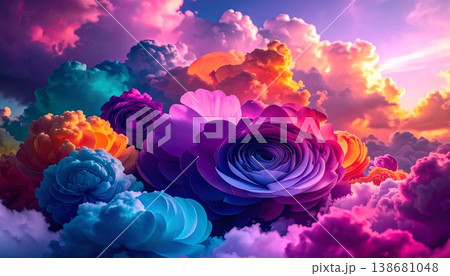 clouds with purple color background clouds with purple color background 138681048